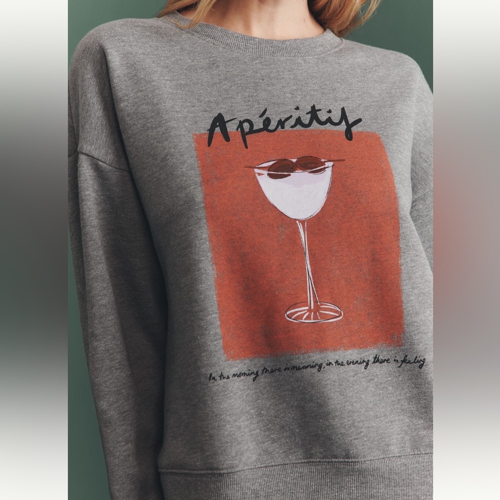 Anthropologie x Maeve Cocktail Sweatshirt - Size M - BNWT - Picture 3 of 8